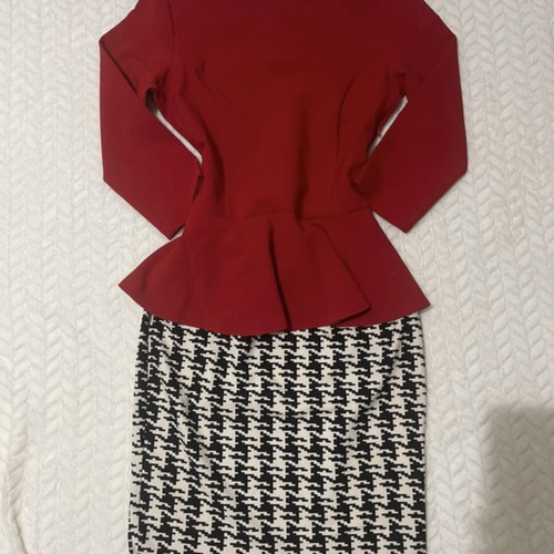 Dress like new, size M/38, black and red