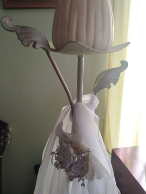 Wedding candle holders like new, set of two with candles