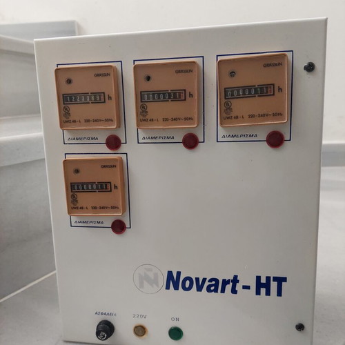 Boiler autonomy panel with hour meter for 4 apartments