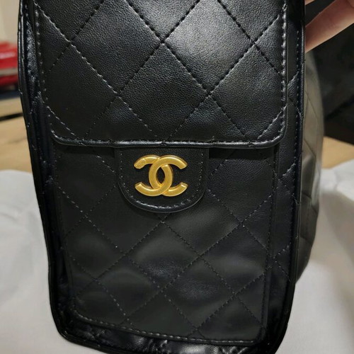 Chanel Caviar Shoulder Bag New Genuine Leather With Case