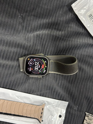 Apple Watch Ultra 2 with titanium strap like new