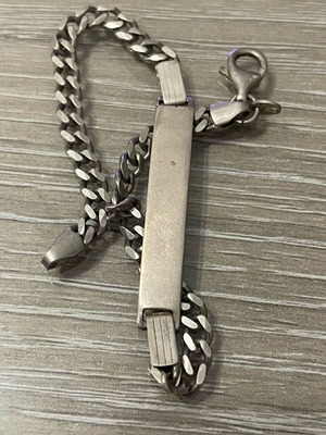 Silver 925 identity bracelet used, 21cm