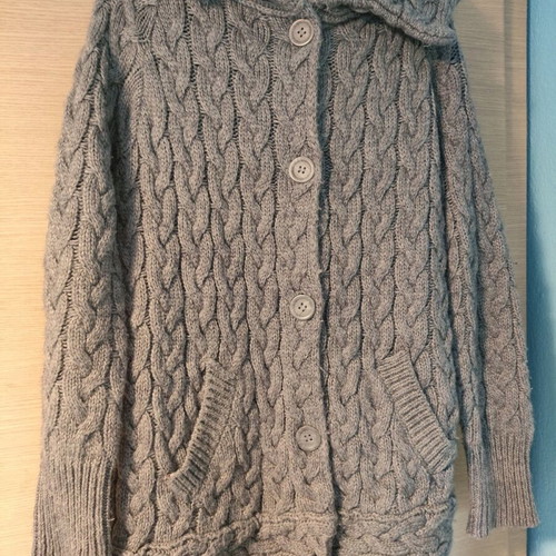 Zara knitted cardigan used, oversized gray