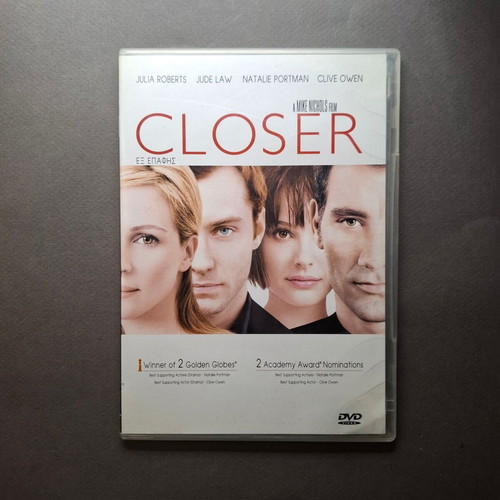 Closer DVD like new, drama romantic with subtitles