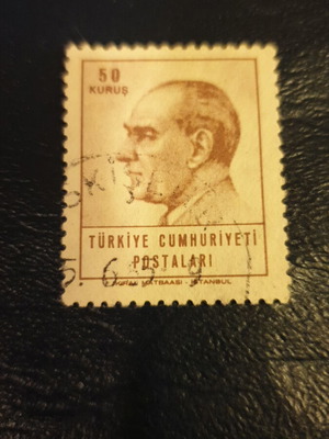 1964 50 Kurus Turkey stamp used