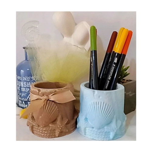 Handmade bombonieres with ceramic pencil holder, custom colors