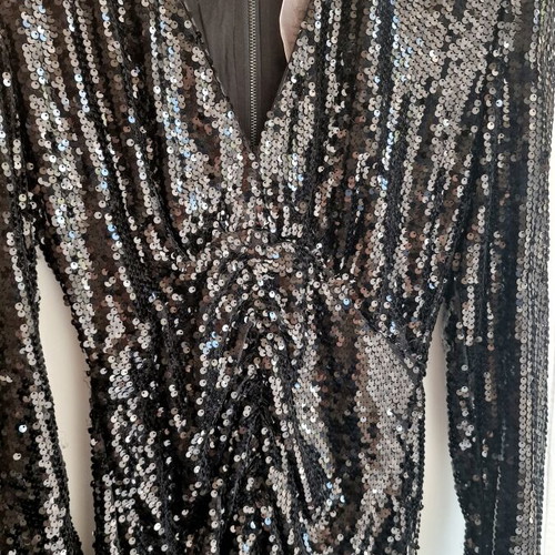 BSB Sequin Mini Black Party Dress Size S Like New