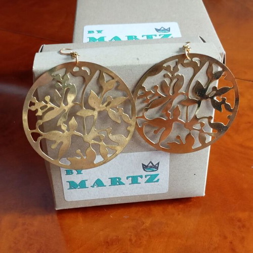 Handmade earrings new, gold color stainless steel by Martz earrings