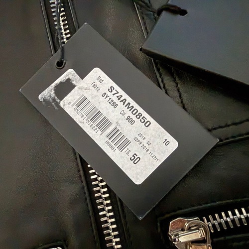Dsquared2 leather jacket new, size 50, black