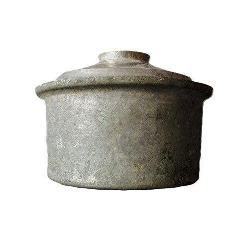 Copper Pot with Lid used, vintage kitchenware 17×12 cm