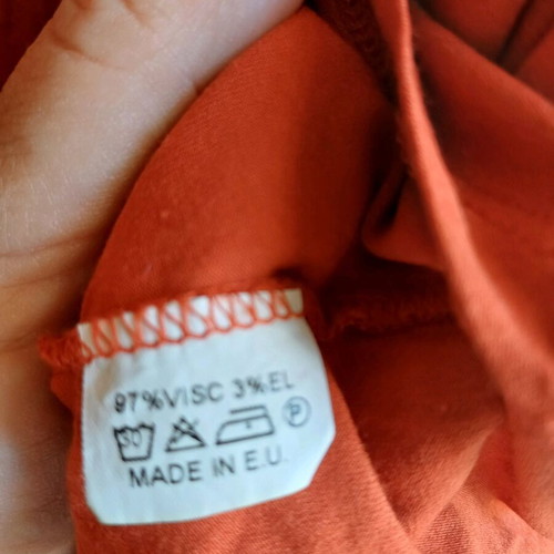 Leone blouse like new, orange with metallic detail