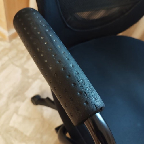 Office chair fabric black used with recline