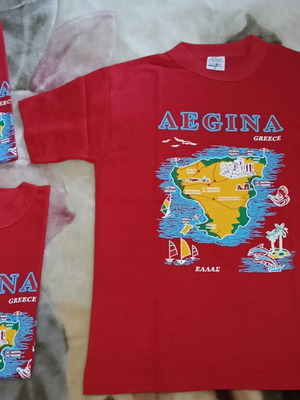 Aegina printed t-shirts, pack of 3, red, size 116 cm