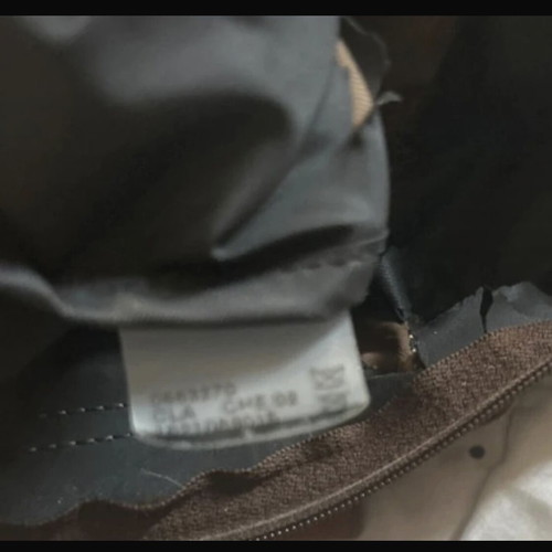 Longchamp handbag used, brown and green
