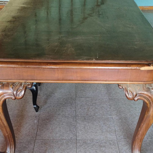 Table and buffet used, set