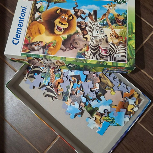 Clementoni Supercolor children's puzzles used, Madagascar and Cars, maxi pieces