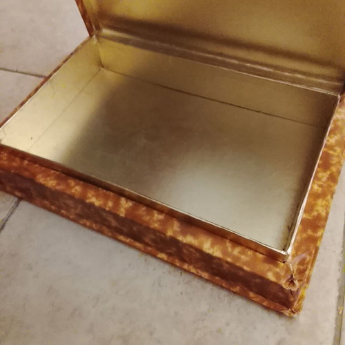 Vintage luxury packaging box Renaissance portrait used