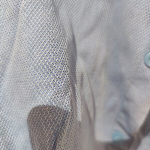 Men's shirt new light blue with perforated details size L