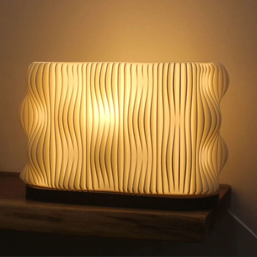 Lamp Wave Lines new modern 3D printed table lamp