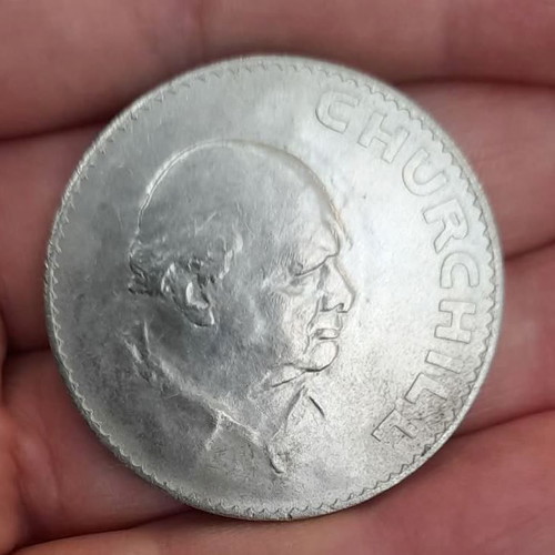 5 Shillings 1965 like new, Winston Churchill commemorative coin