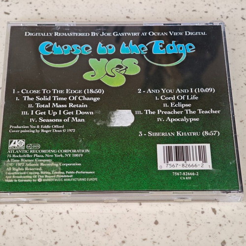 Yes Close to the Edge CD, rock