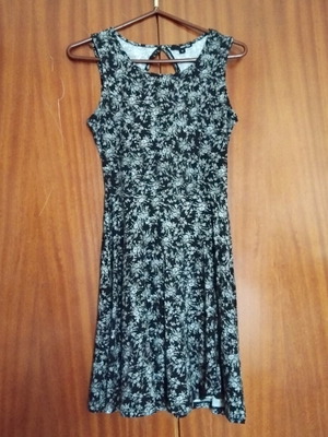 Tally Weijl Skater Dress like new, black and white floral, size M