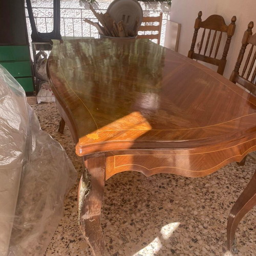 Dining table used, wooden antique 1.65x0.95 m