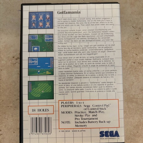 Golfamania Sega Master System used