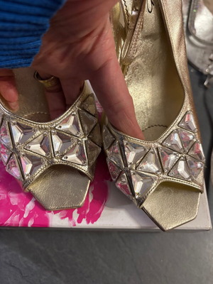 Bitis leather sandals used, gold color, size 37, slippers