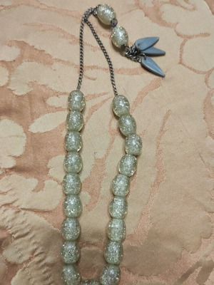 Worry beads like new with white pearl beads and chain