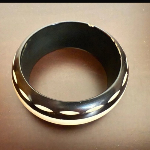 Summer bracelets used, brown wood imitation