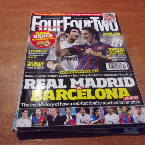 Four Four Two October 2009 Real Madrid vs Barcelona special issue like new