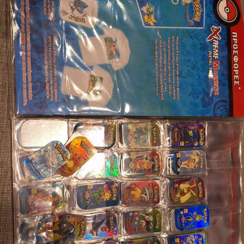 Pokémon metal tags used, collection