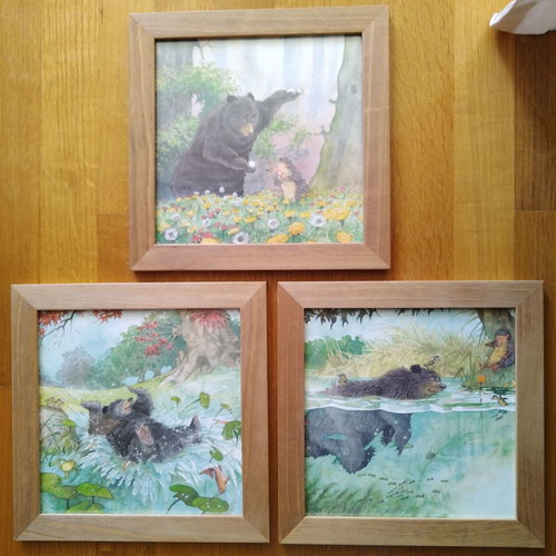 3 IKEA children's frames, 29x29cm each