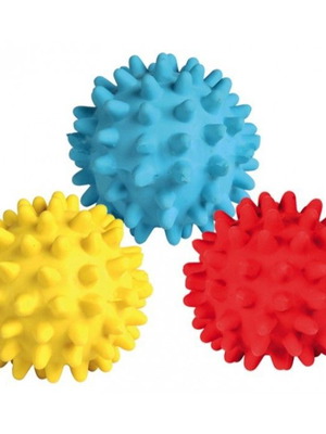 Trixie dog toy spiky ball 6cm new, latex with sound