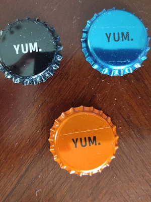 YUM beer bottle caps new, Germany