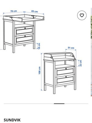 IKEA changing table used