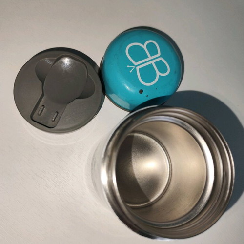 BBLUV Stainless Steel Food Thermos 300ml used Aqua Blue