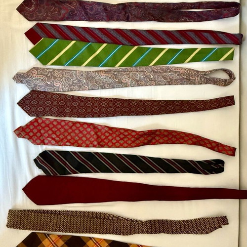 Vintage ties used, pack of 13, branded