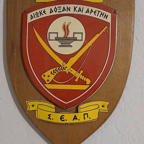 Military plaque S.E.A.P used with wooden base and metal parts