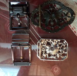 Four belt buckles