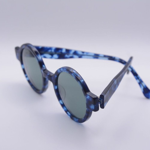 Robert la Roche S72 Round Sunglasses new, blue black