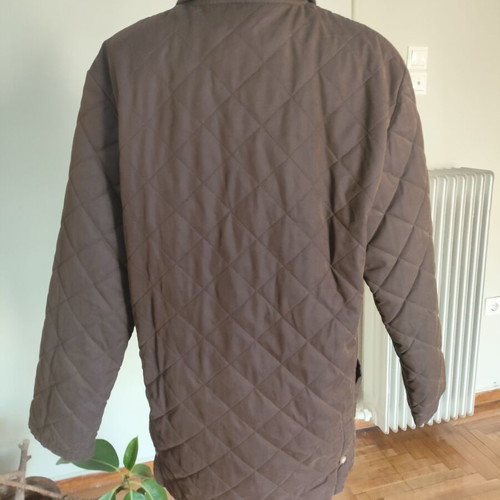 Husky brown coat size S cotton and nylon with cashmere lining like new