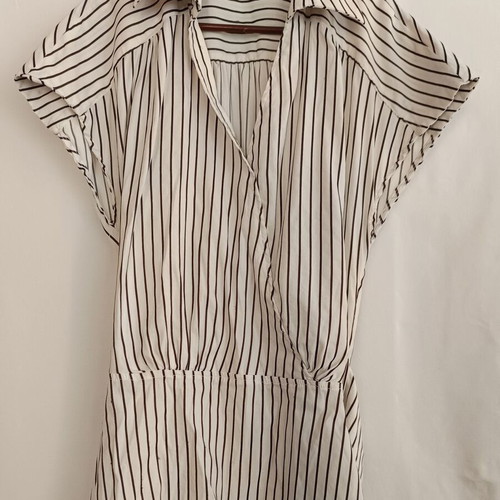 ZARA Striped Shirt With Waist Belt Like New