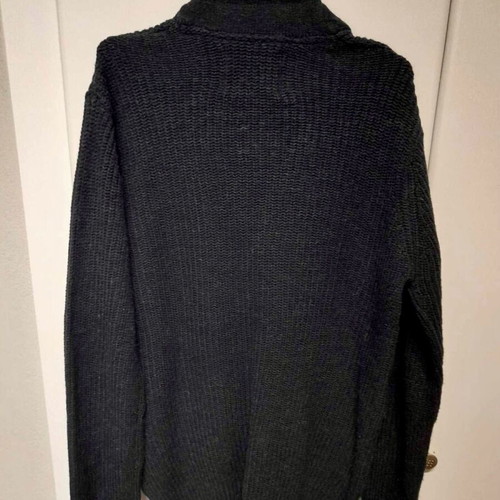Funky Buddha men's knitted cardigan with buttons, size M, like new, blue