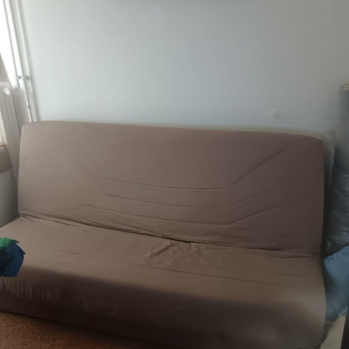 Four-seater sofa bed used