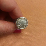 Silver ring with zircon used