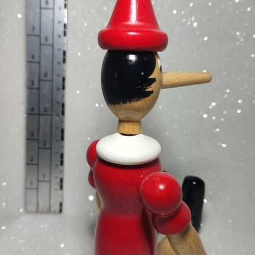 Wooden Pinocchio figure