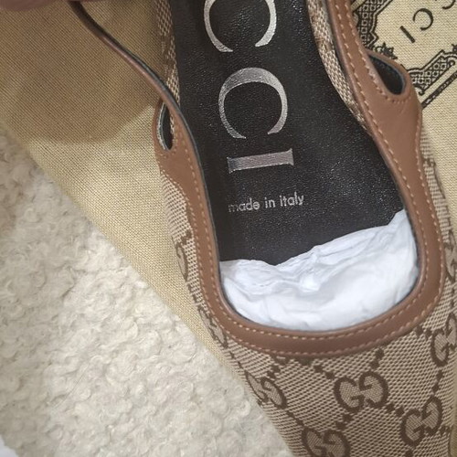 Gucci slingback ballerinas like new, size 35, beige and brown