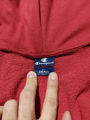 Champion Hooded Full Zip Sweatshirt men's small used, red